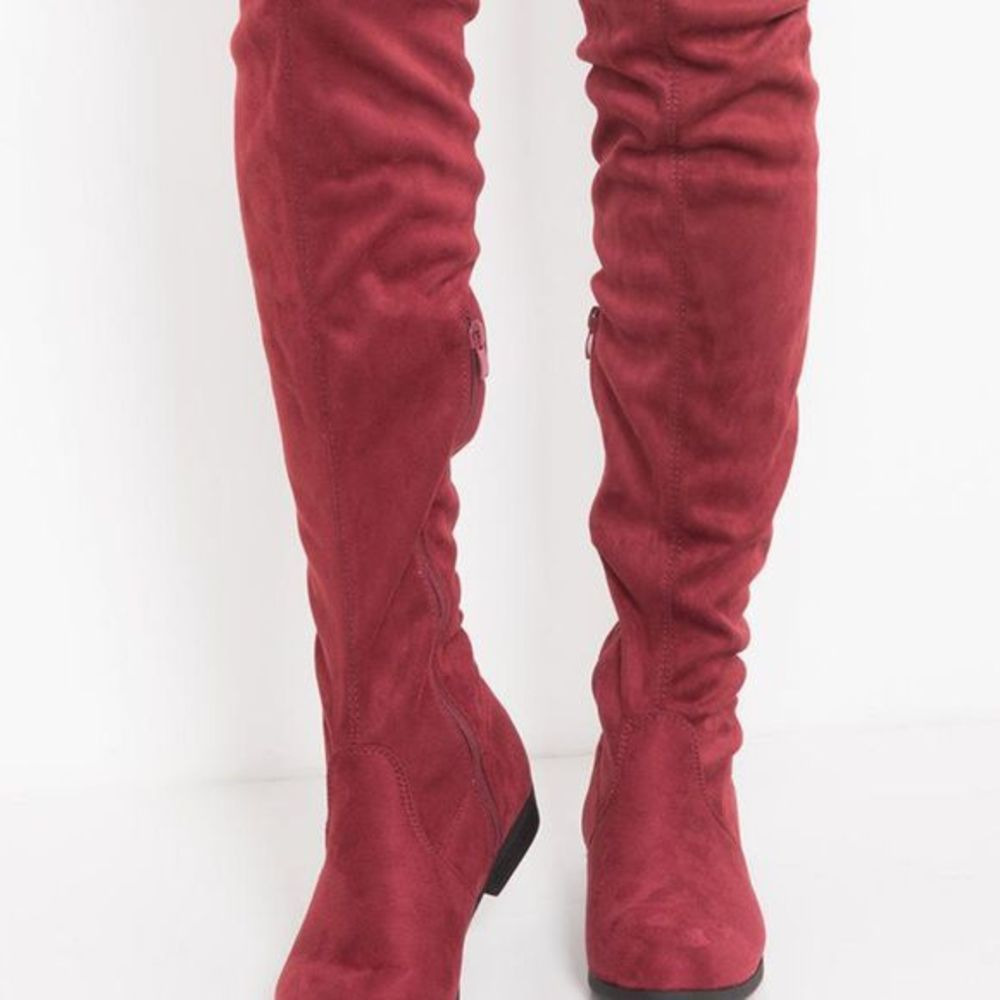 CECELIA NEW YORK Red Over the Knee Boots
